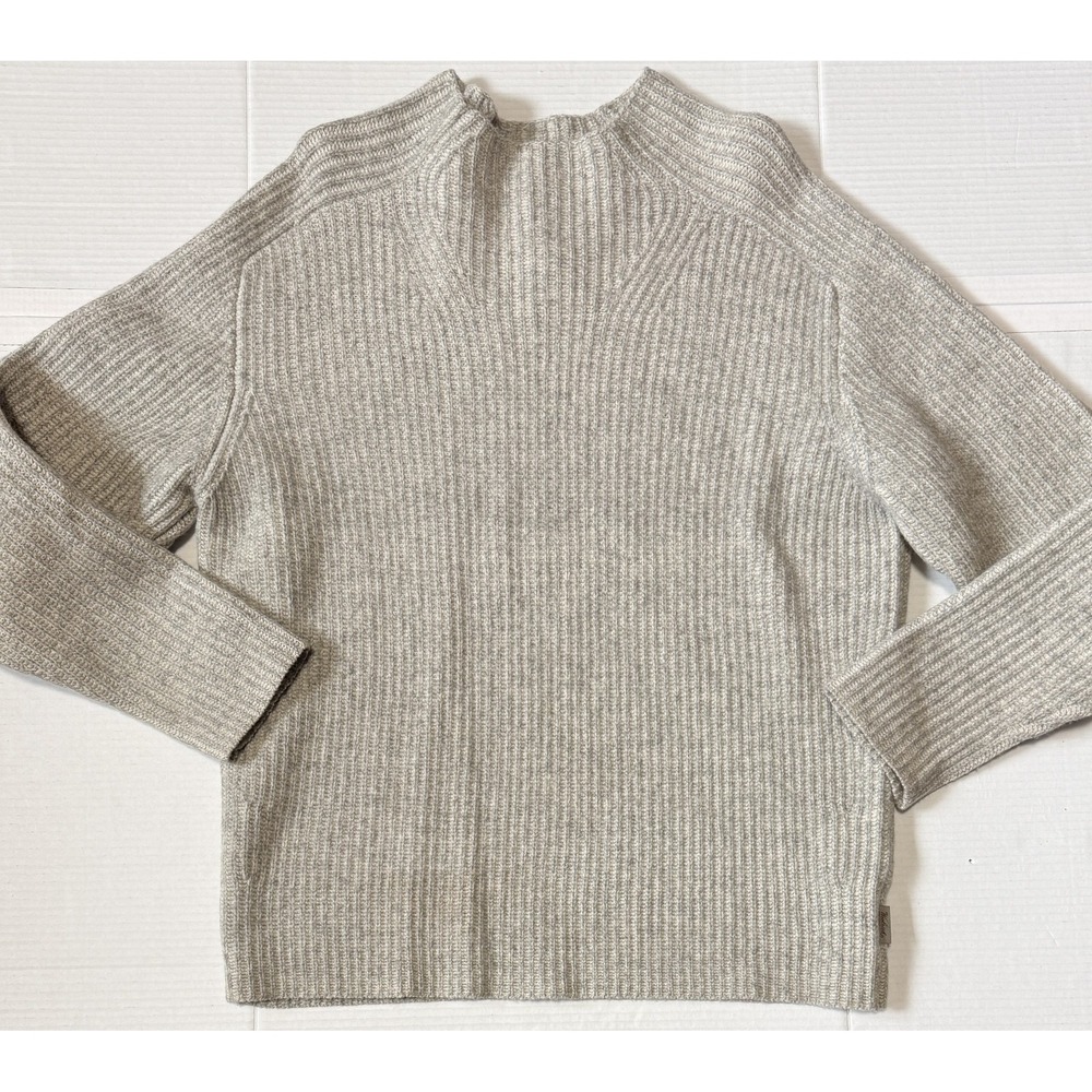 WOOLRICH - Men's Vintage Lambswool Gray‎ Heather Rib Knit Sweater 9073 - Large